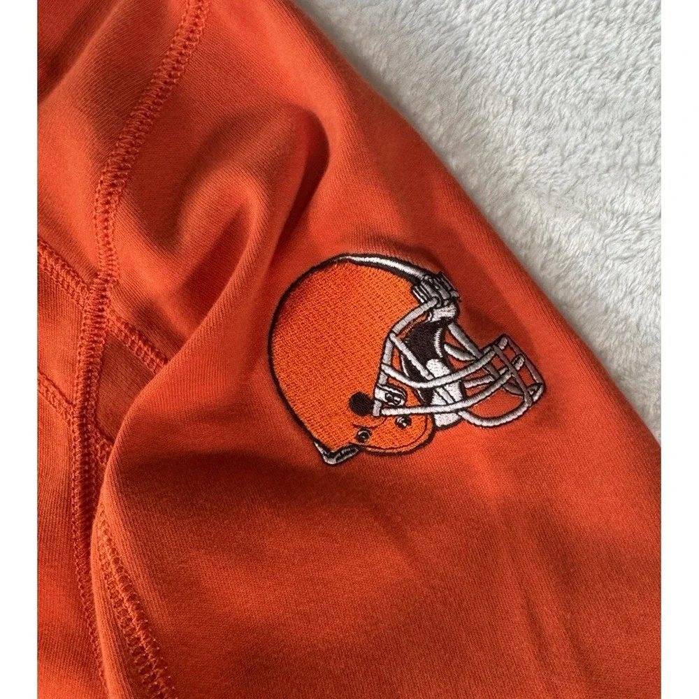 Tommy Bahama NFL‎ Cleveland Browns 1/4 Zip Pullover XL Pima Cotton Orange Logos